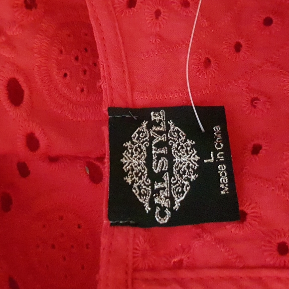 100% cotton eyelet blouse size L - Picture 4 of 4